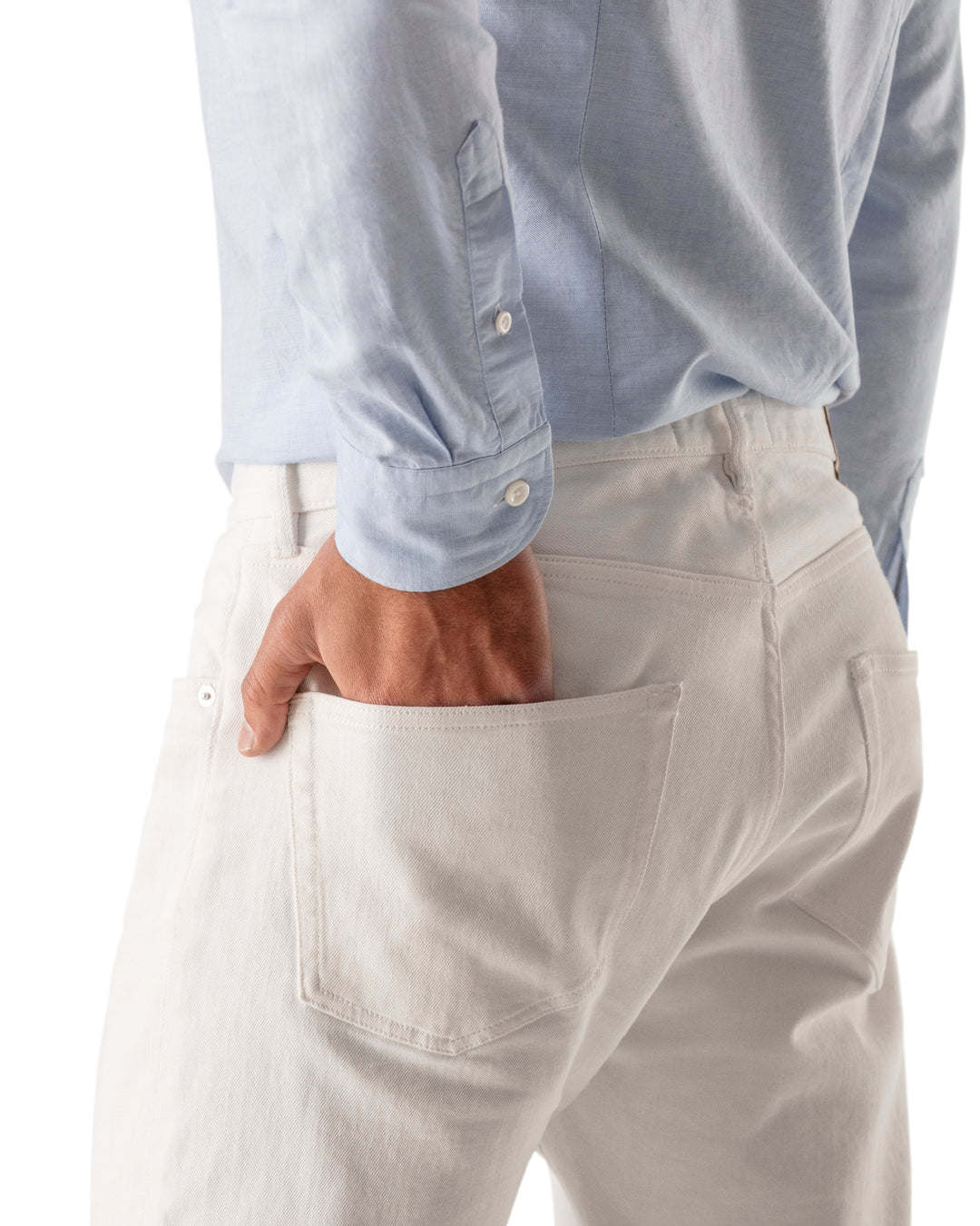 Slim Fit Casual Cotton and Silk Twill