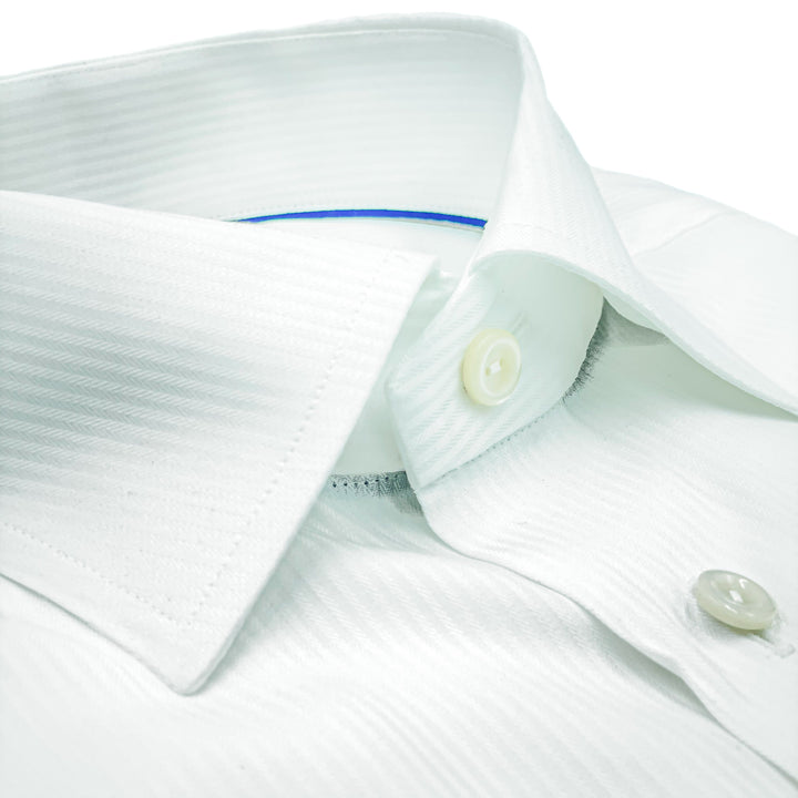 Slim Fit Self Striped Twill