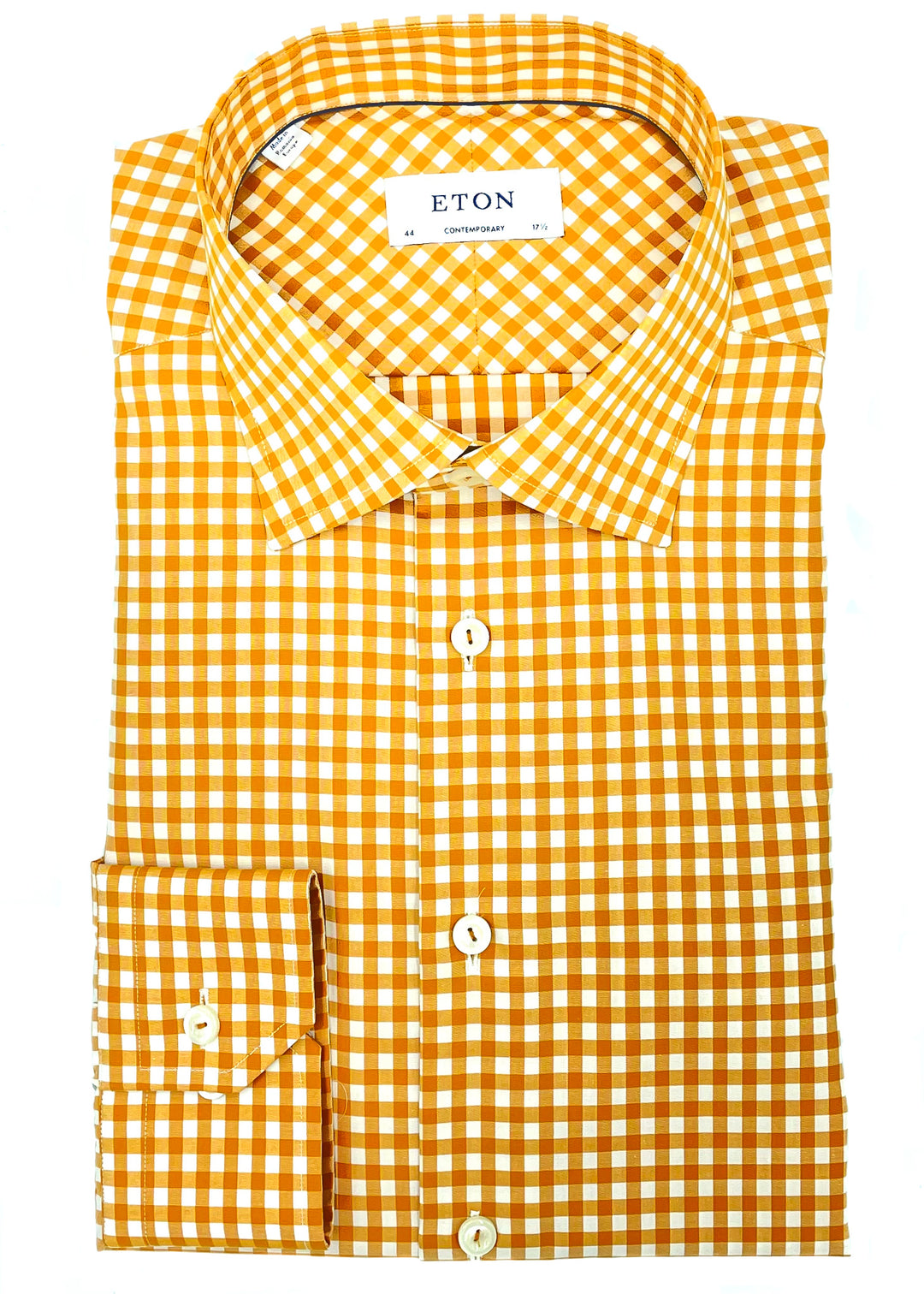 Contemporary Fit Gingham Check Twill